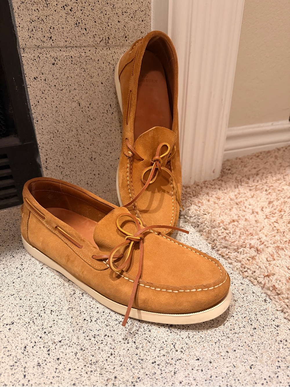 Sid Mashburn Tan Suede Boat Shoes
